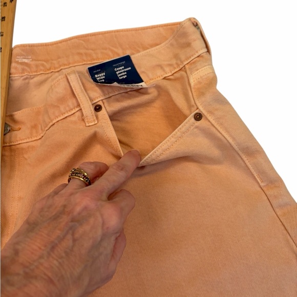 Old Navy Peach Mid Rise Baggy Wide Leg-Size 20-NWT-3Front Pockets-2Back Pockets - Picture 6 of 10
